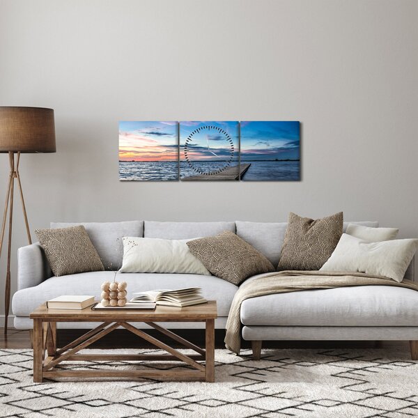 Kép - Móló (órával) (90x30 cm)