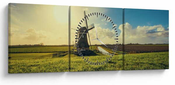 Kép - Szélmalom (órával) (90x30 cm)