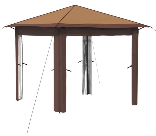 Pavilon Oldalfal Nélkül 2,6 x 2,6 m Beige és barna