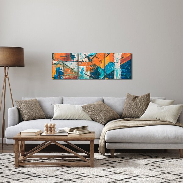 Kép - Absztrakció (órával) (90x30 cm)