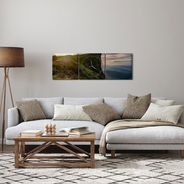 Egy nő képe a sziklán (órával) (90x30 cm)