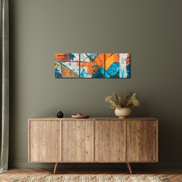 Kép - Absztrakció (órával) (90x30 cm)