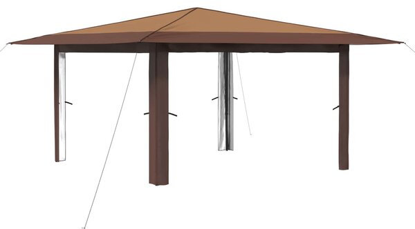 Pavilon Oldalfal Nélkül 4 x 4 m Beige és barna