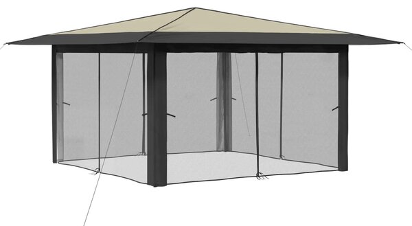 Pavilon 4 Oldalfallal 4 x 4 m Krém és Antracit