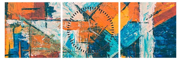 Kép - Absztrakció (órával) (90x30 cm)