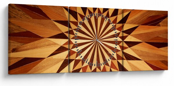 Kép - Fa kollázs (órával) (90x30 cm)