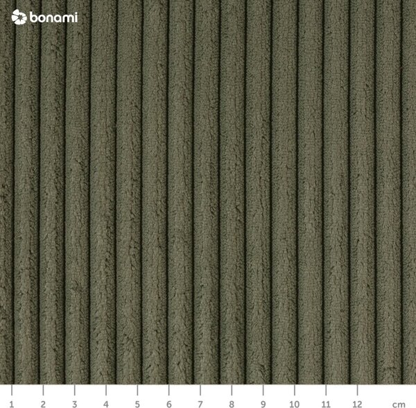 Zöld kordbársony kinyitható sarokkanapé (variálható) Tori – Bonami Selection