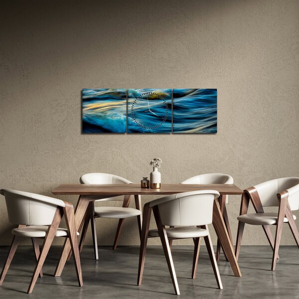 Kép - Hullámok (órával) (90x30 cm)