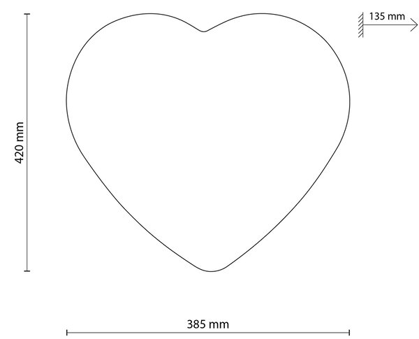 Heart dekoratív fali lámpa