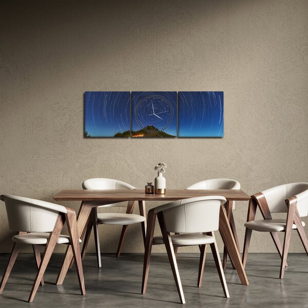 Forgó csillagok képe (órával) (90x30 cm)