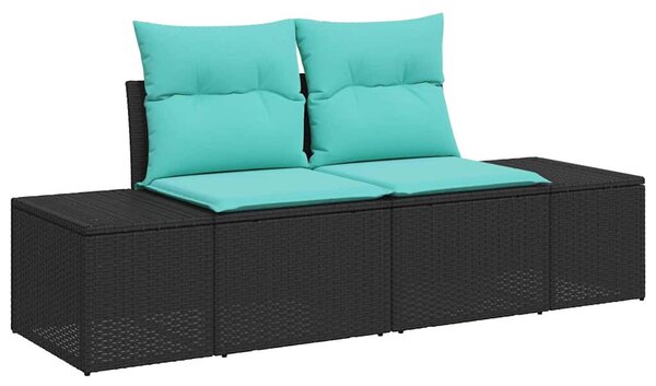 Kerti kanapé párnával 184 x 62 x 69 cm polirattan