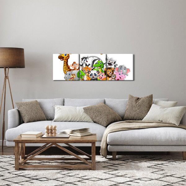 Az állatok képe (órával) (90x30 cm)