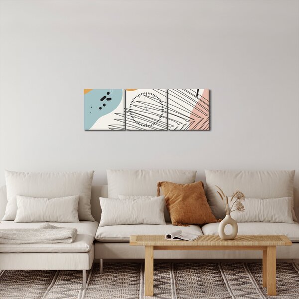 Kép - Levél illusztráció (órával) (90x30 cm)