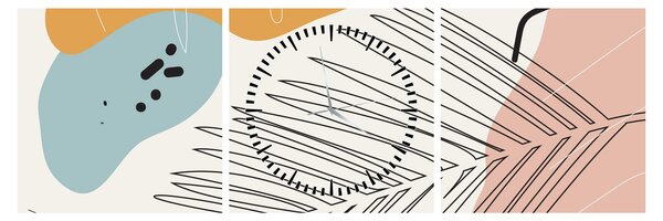 Kép - Levél illusztráció (órával) (90x30 cm)