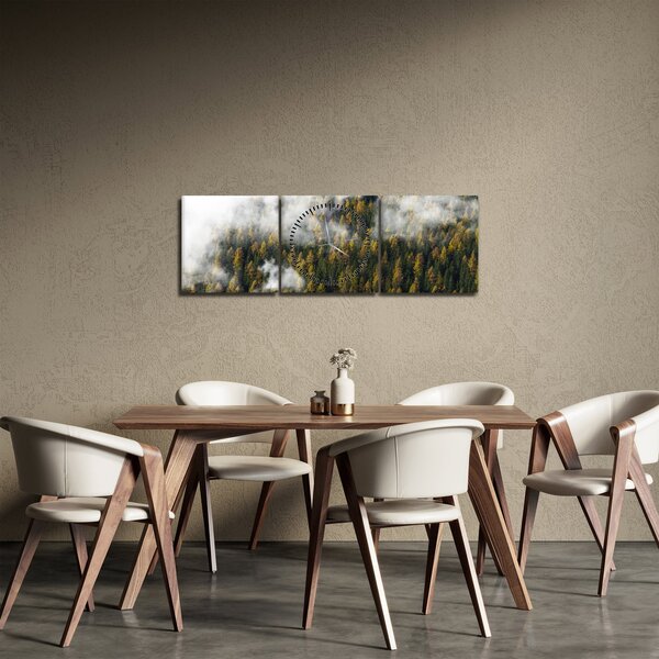 Egy erdő képe a felhők között (órával) (90x30 cm)