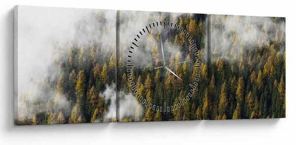 Egy erdő képe a felhők között (órával) (90x30 cm)