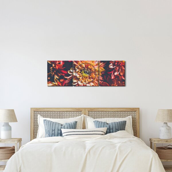 Kép - Krizantém (órával) (90x30 cm)