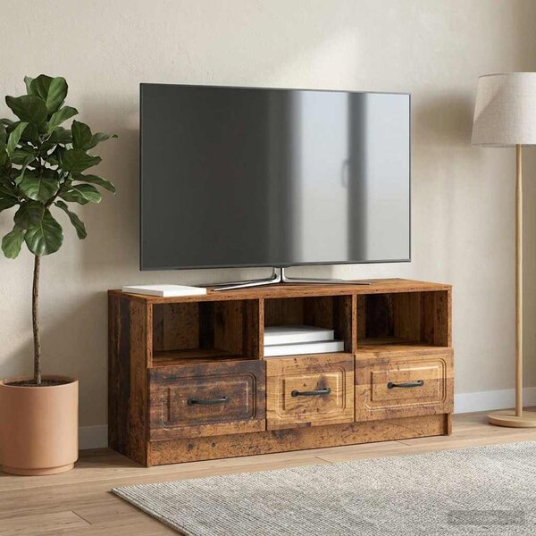 TV szekrény fiókkal Antik Fa 102 x 34,5 x 47 cm Szerelt Fa
