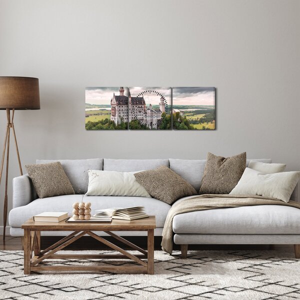Kép - Vár sziklákon (órával) (90x30 cm)