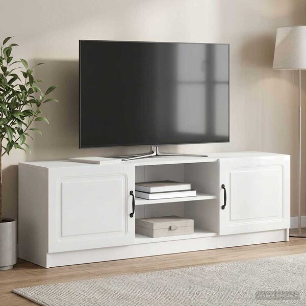 TV szekrény Magasfényű Fehér 150 x 31 x 47 cm Szerelt Fa