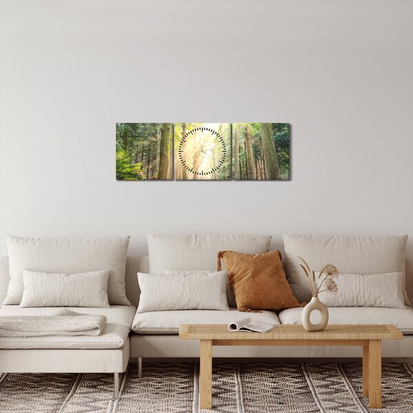 Egy ösvény képe az erdőben (órával) (90x30 cm)