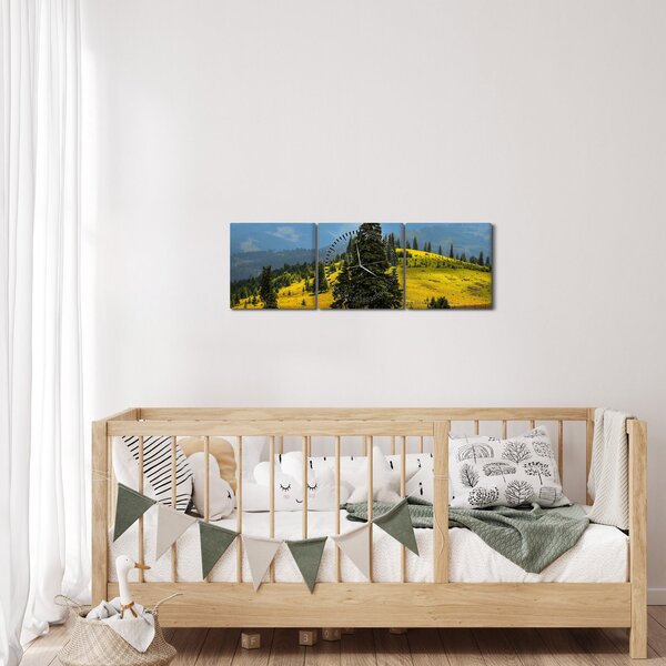 Kép - Hegyi rét (órával) (90x30 cm)