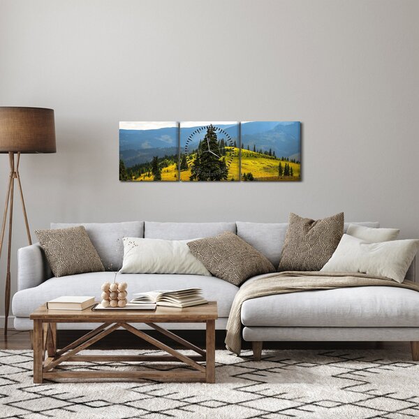 Kép - Hegyi rét (órával) (90x30 cm)