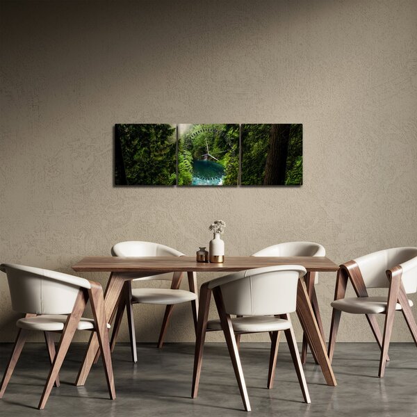 Kép - kilátás a fák között (órával) (90x30 cm)