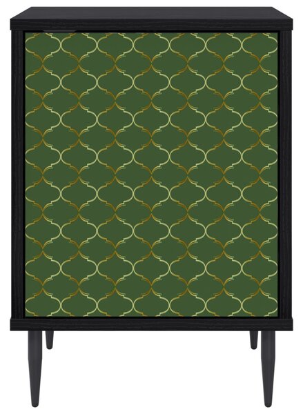 Éjjeliszekrény GELEEN 2 db Fekete Tölgy 36 x 33 x 51 cm