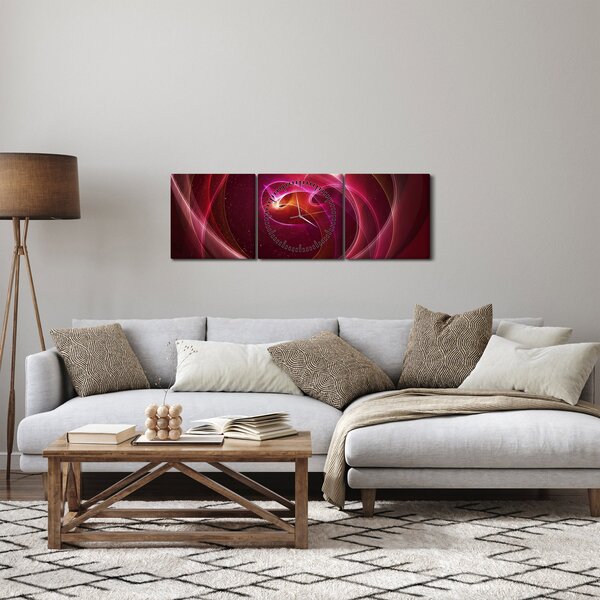 Kép - Világos vonalak (órával) (90x30 cm)