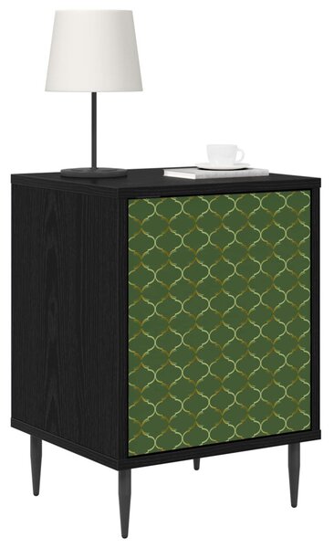 Éjjeliszekrény GELEEN 2 db Fekete Tölgy 36 x 33 x 51 cm