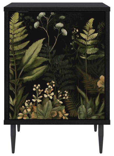 Éjjeliszekrény RHENEN 2 db Fekete Tölgy 36 x 33 x 51 cm