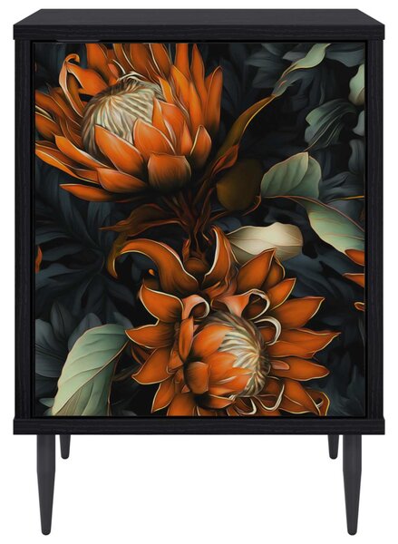 Éjjeliszekrény LOCHEM 2 db Fekete Tölgy 36 x 33 x 51 cm