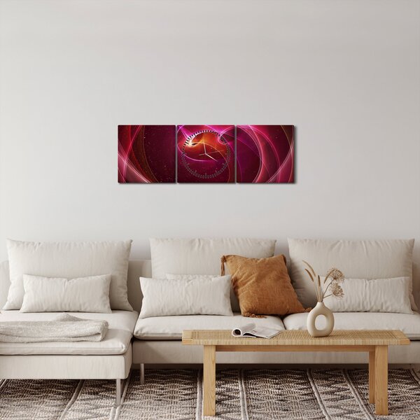Kép - Világos vonalak (órával) (90x30 cm)