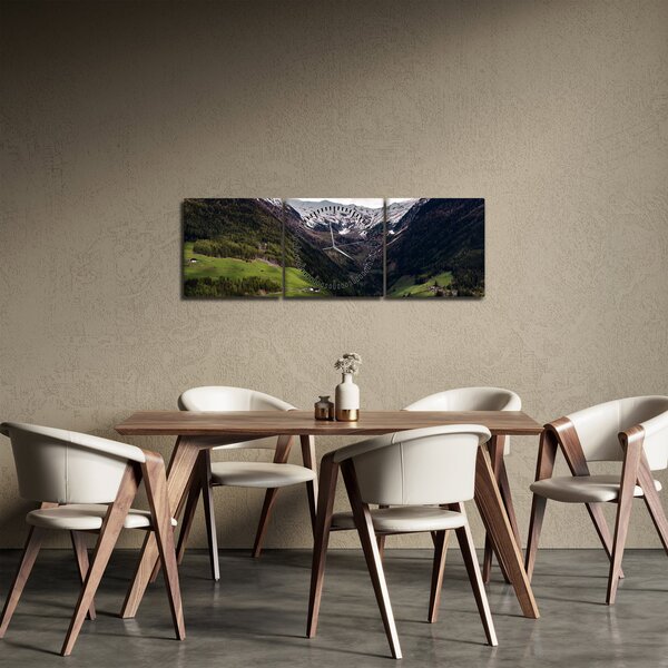 Kép - Völgy a hegyek alatt (órával) (90x30 cm)