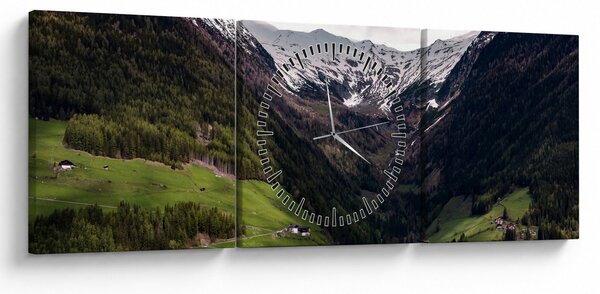 Kép - Völgy a hegyek alatt (órával) (90x30 cm)