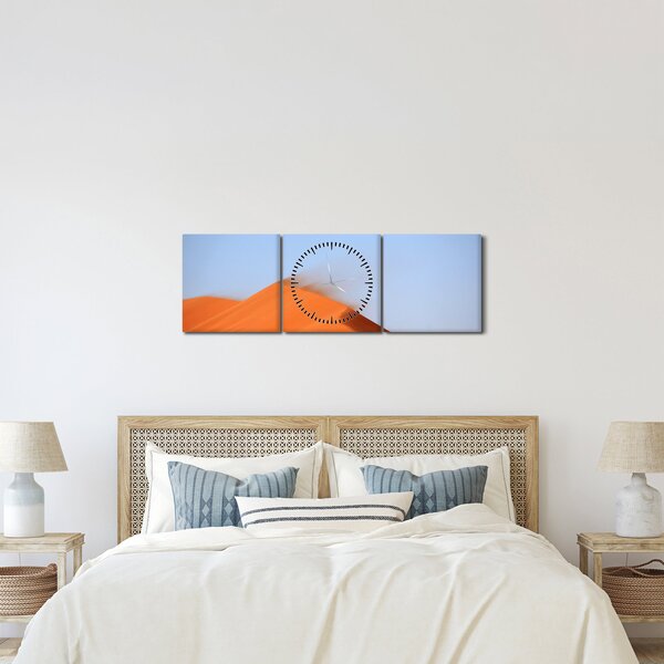 Egy homokos sivatag képe (órával) (90x30 cm)