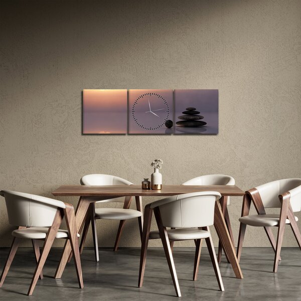 Kép - Egyensúly (órával) (90x30 cm)