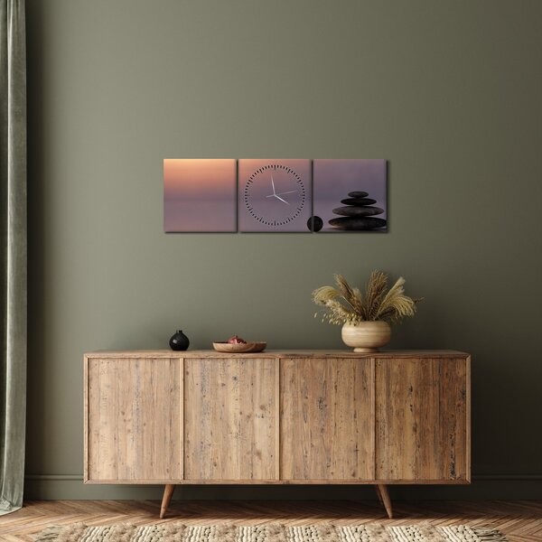 Kép - Egyensúly (órával) (90x30 cm)