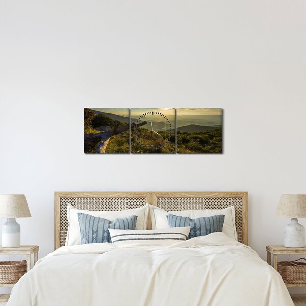 Kép - kilátás a tájra (órával) (90x30 cm)