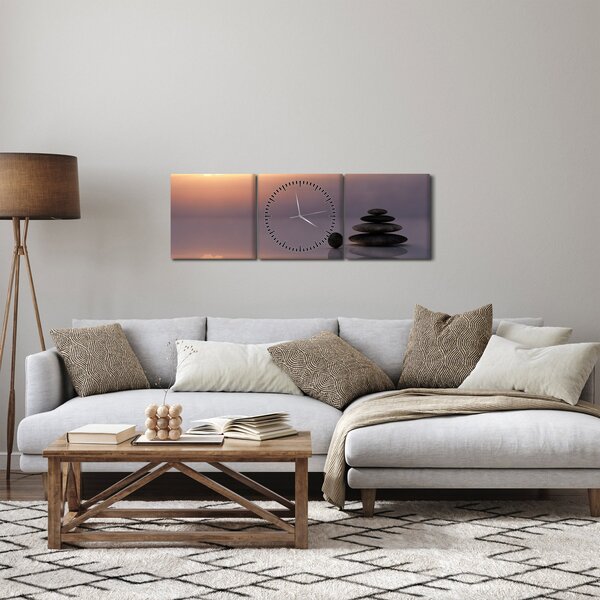 Kép - Egyensúly (órával) (90x30 cm)