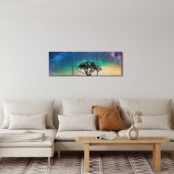 Kép - Pihenés a csillagok alatt (órával) (90x30 cm)