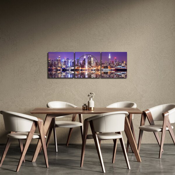 Manhattan képe (órával) (90x30 cm)