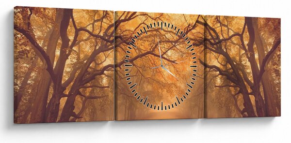 Egy út képe egy őszi tájon (órával) (90x30 cm)