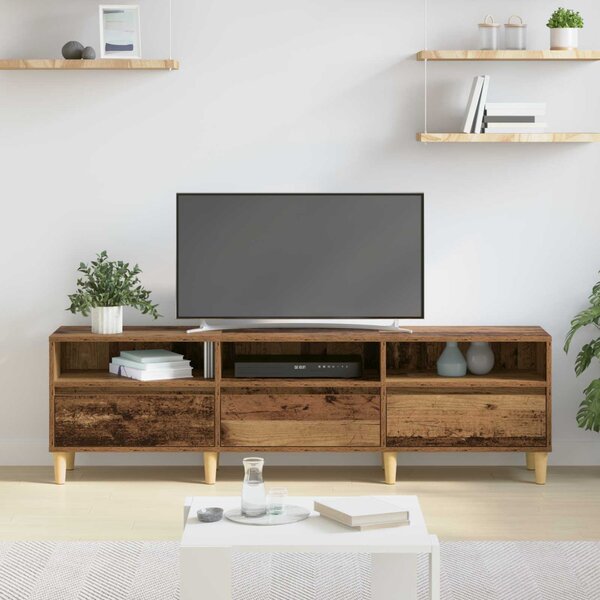 TV szekrény 150 x 30 x 45 cm Öreg fa Szerelt Fa
