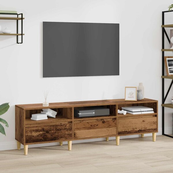 TV szekrény 150 x 30 x 45 cm Öreg fa Szerelt Fa