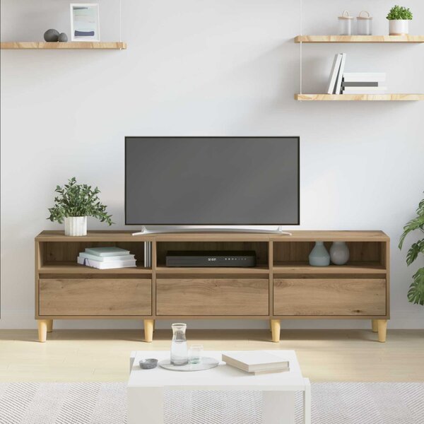 TV szekrény 150 x 30 x 45 cm Artisan tölgy Szerelt Fa