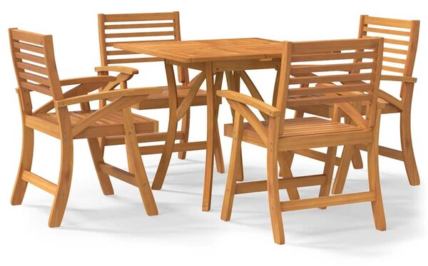 5 részes tömör akácfa kerti étkezőgarnitúra