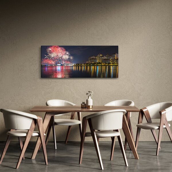 A szingapúri tűzijáték képe (120x50 cm)