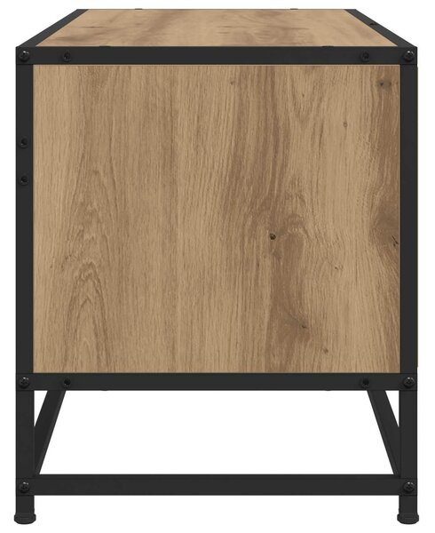TV szekrény 80 x 34,5 x 40 cm Kézműves Tölgy Szerelt Fa